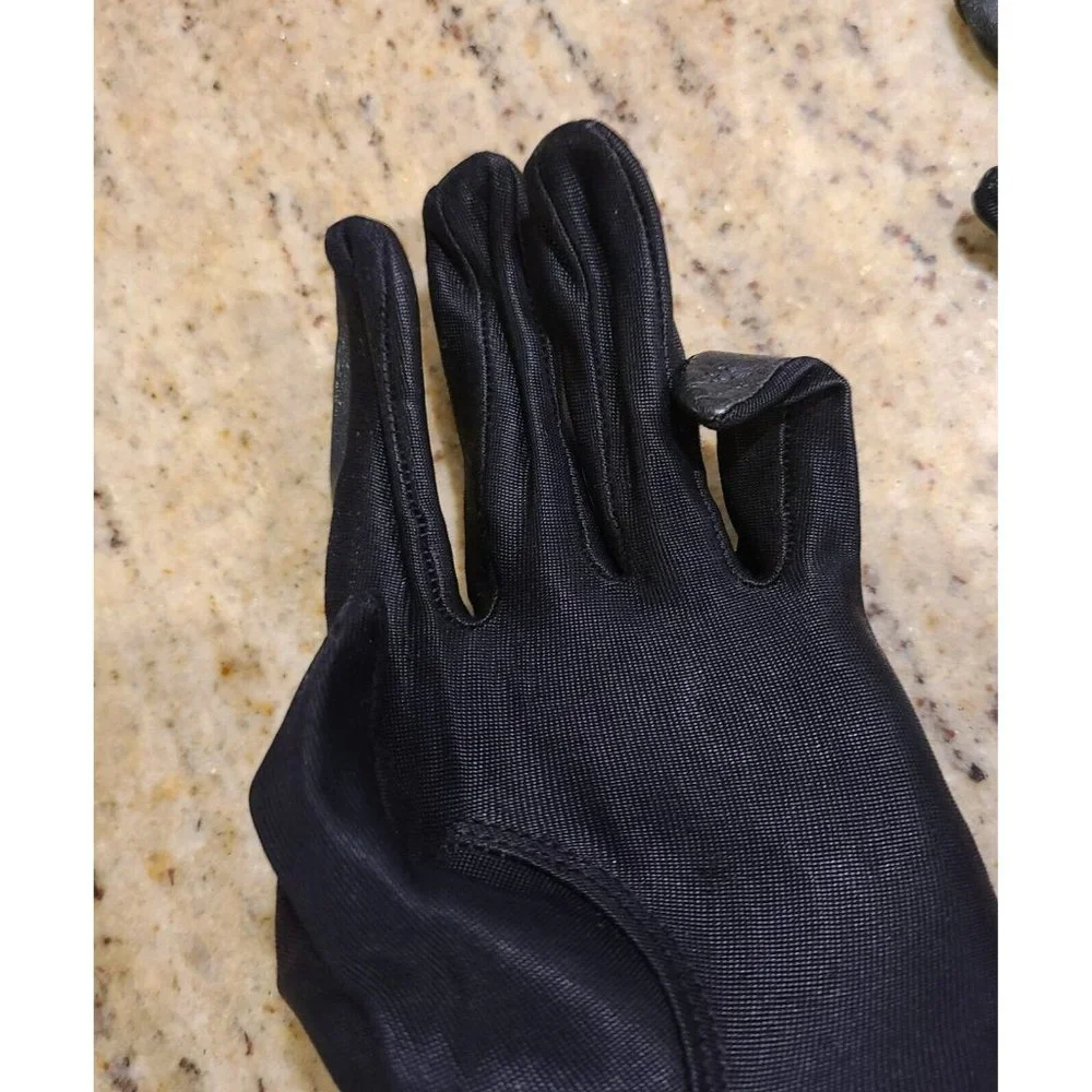 Vintage Size XS 6 Lady Gay Black Leather Stretch Formal 9.5